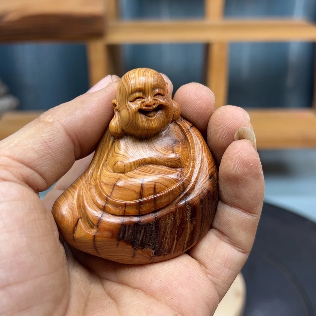 木美*蛋崖柏木摆件手把件