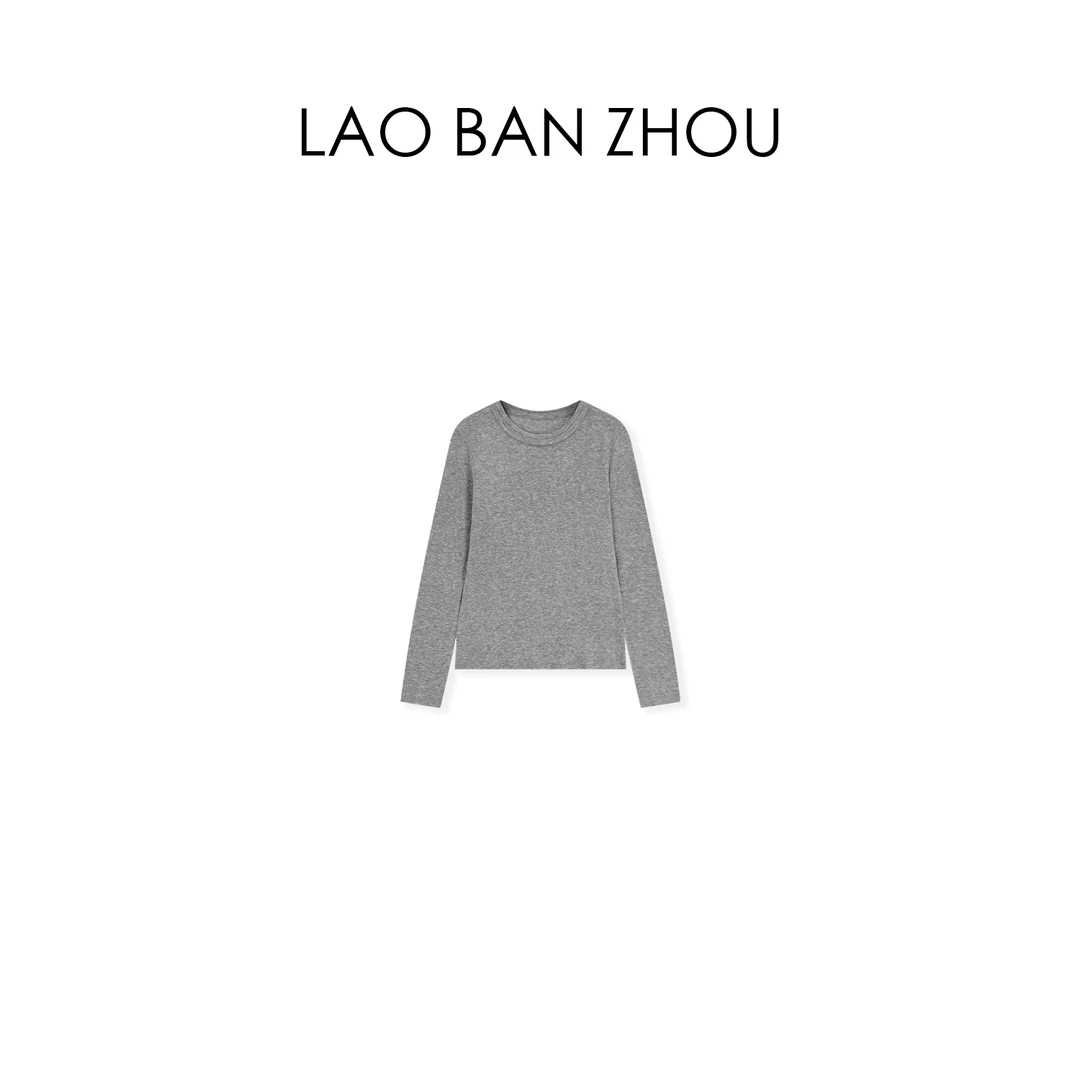 【老板周】舒适云感 春夏新款亲肤宽松圆领百搭上衣