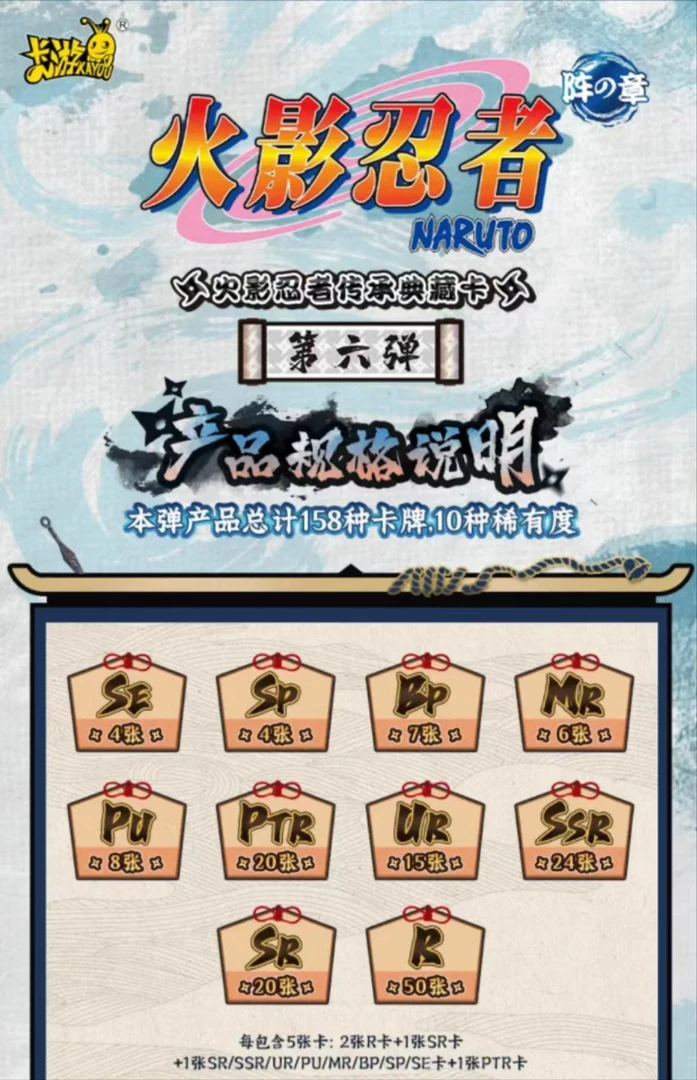 【大胃王】火影忍者阵之章第六弹传承典藏卡（默认代拆）