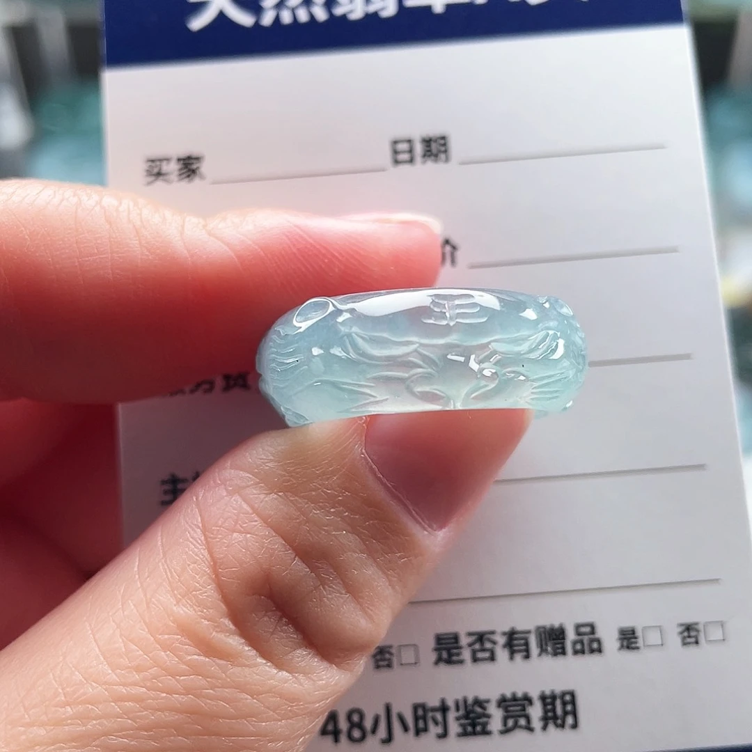 未镶嵌戒指翡翠渐*翡翠