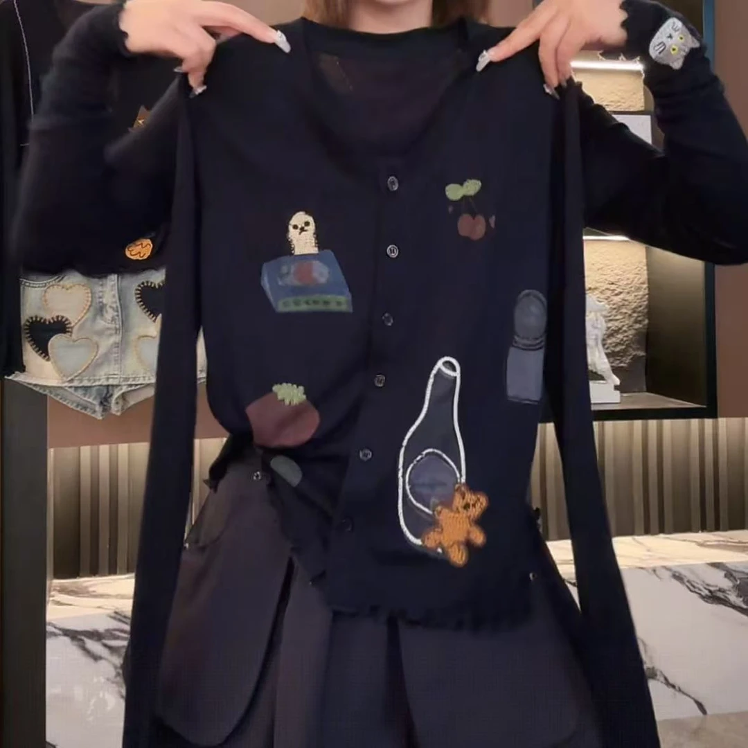 秋季流光风流行印花时尚百搭T恤女2025新款设计感正肩打底上衣