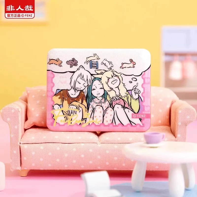 非人哉 悠闲时光系列方吧唧马口铁盲盒吧唧动漫周边盲盒徽章收藏