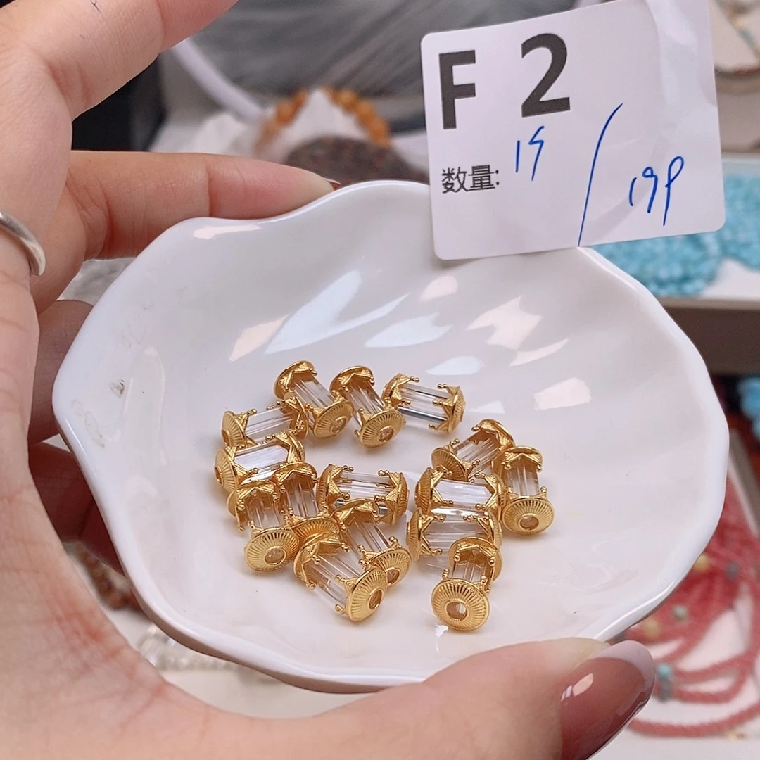 水晶珠宝半成品银S925镶嵌F2