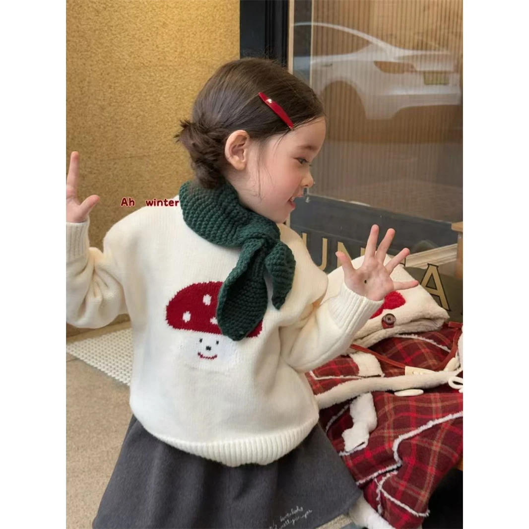 AH·25冬~蘑菇加厚毛衣A98126（童装汉服）