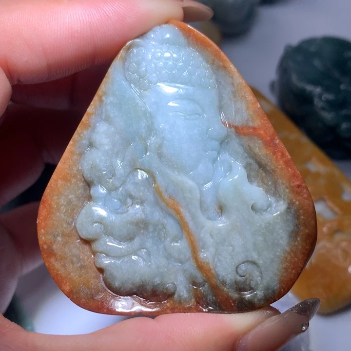 翡翠未镶嵌颈饰保真天然A货翡翠