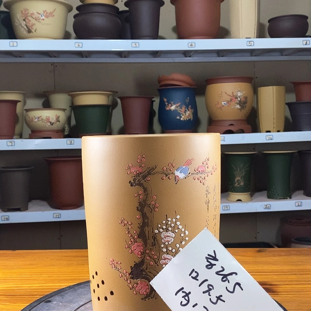 紫砂花盆紫砂兰花盆9