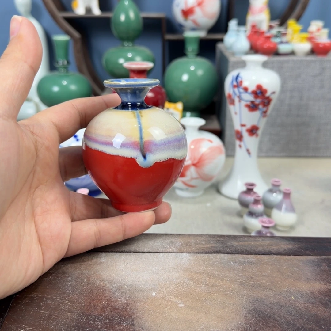 陶瓷手工小花器摆件