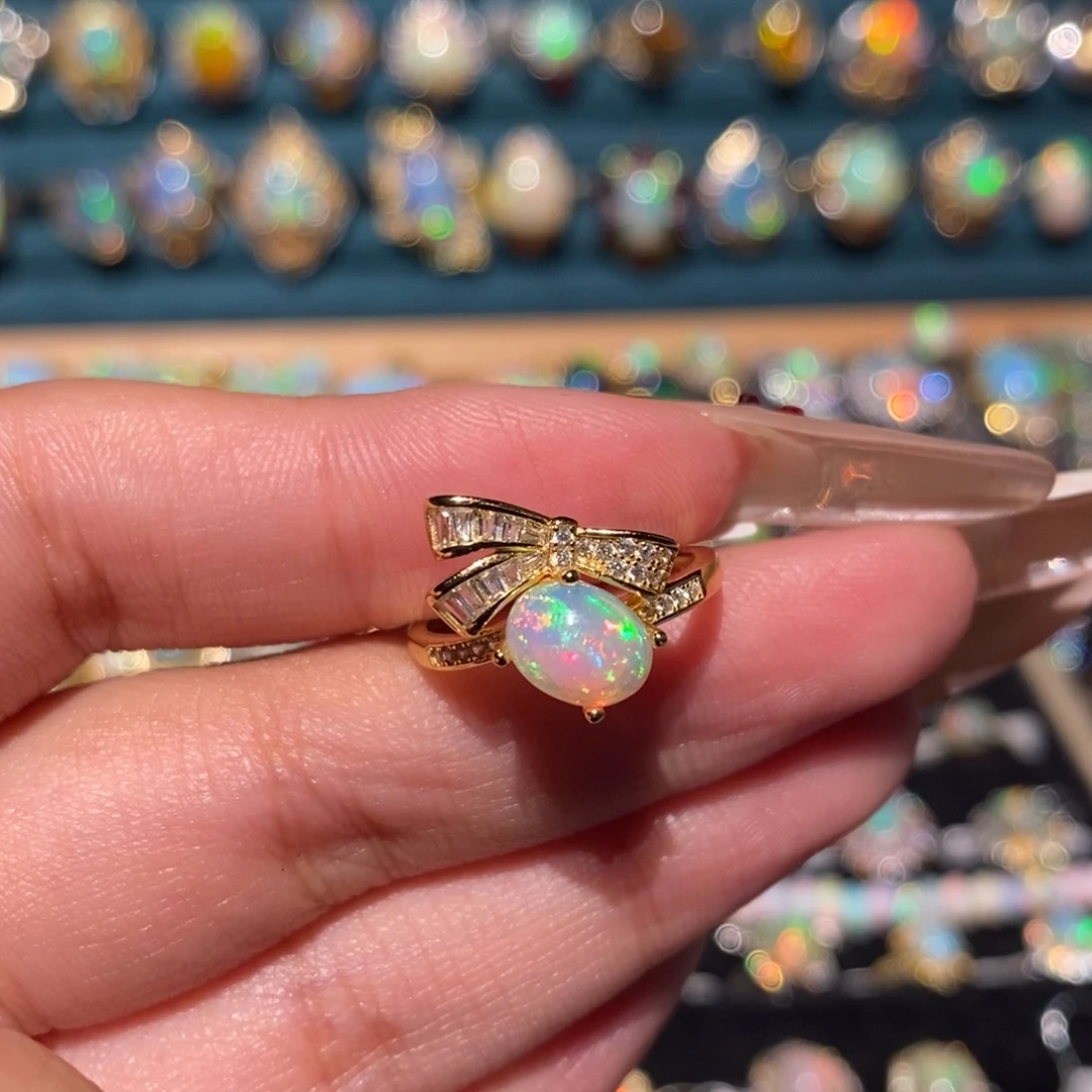 欧泊银S925镶嵌戒指