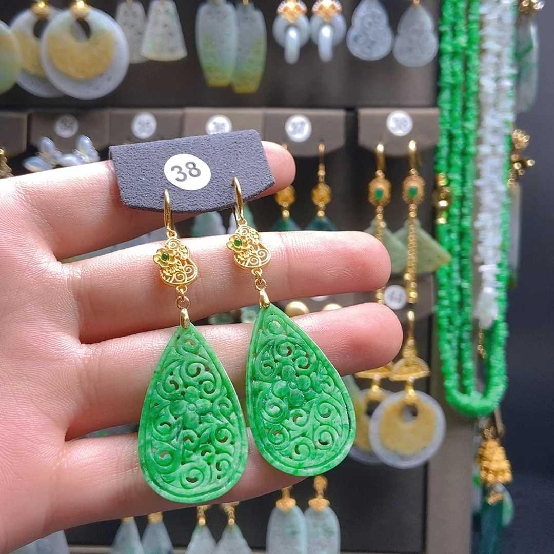 翡翠未镶嵌耳饰翡翠