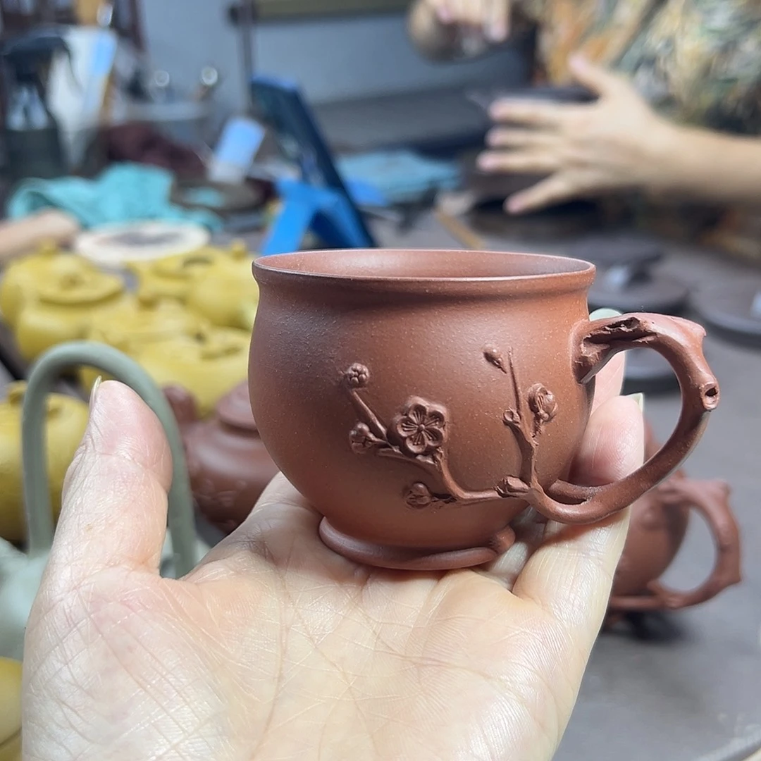 啊***歌紫砂茶案闪报春杯1只