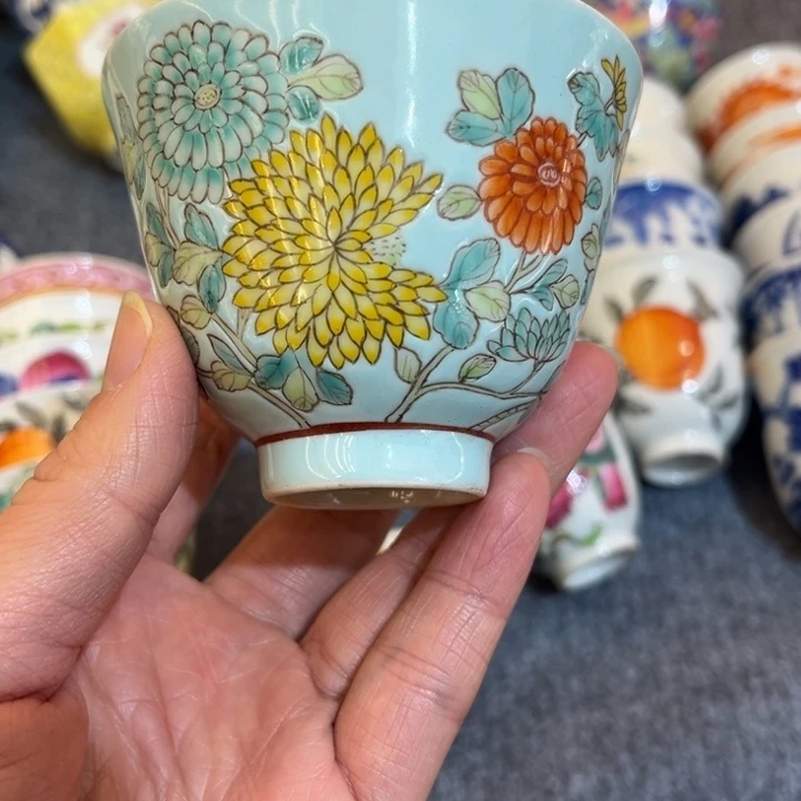 手绘茶杯盖碗陶瓷