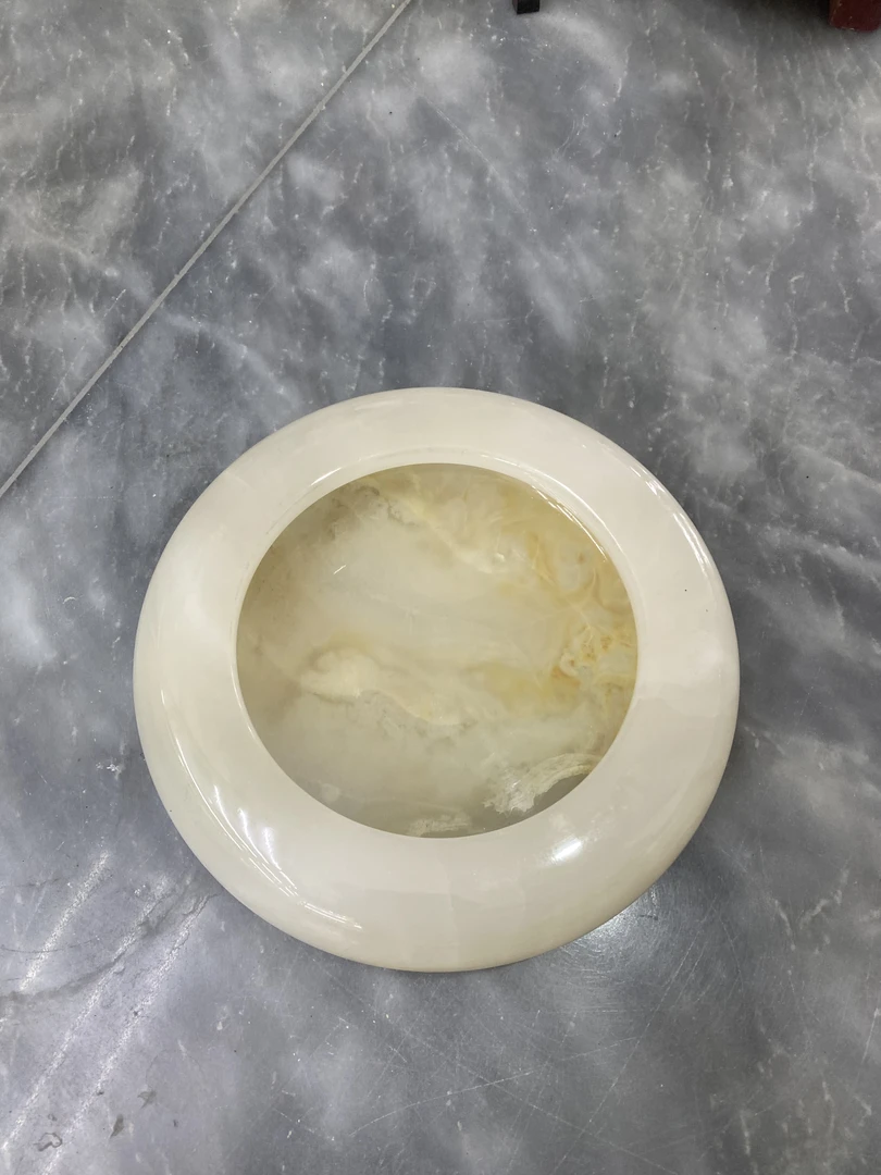 高档精美细致阿富汗玉石烟灰缸办公室客厅专用玉石烟灰缸