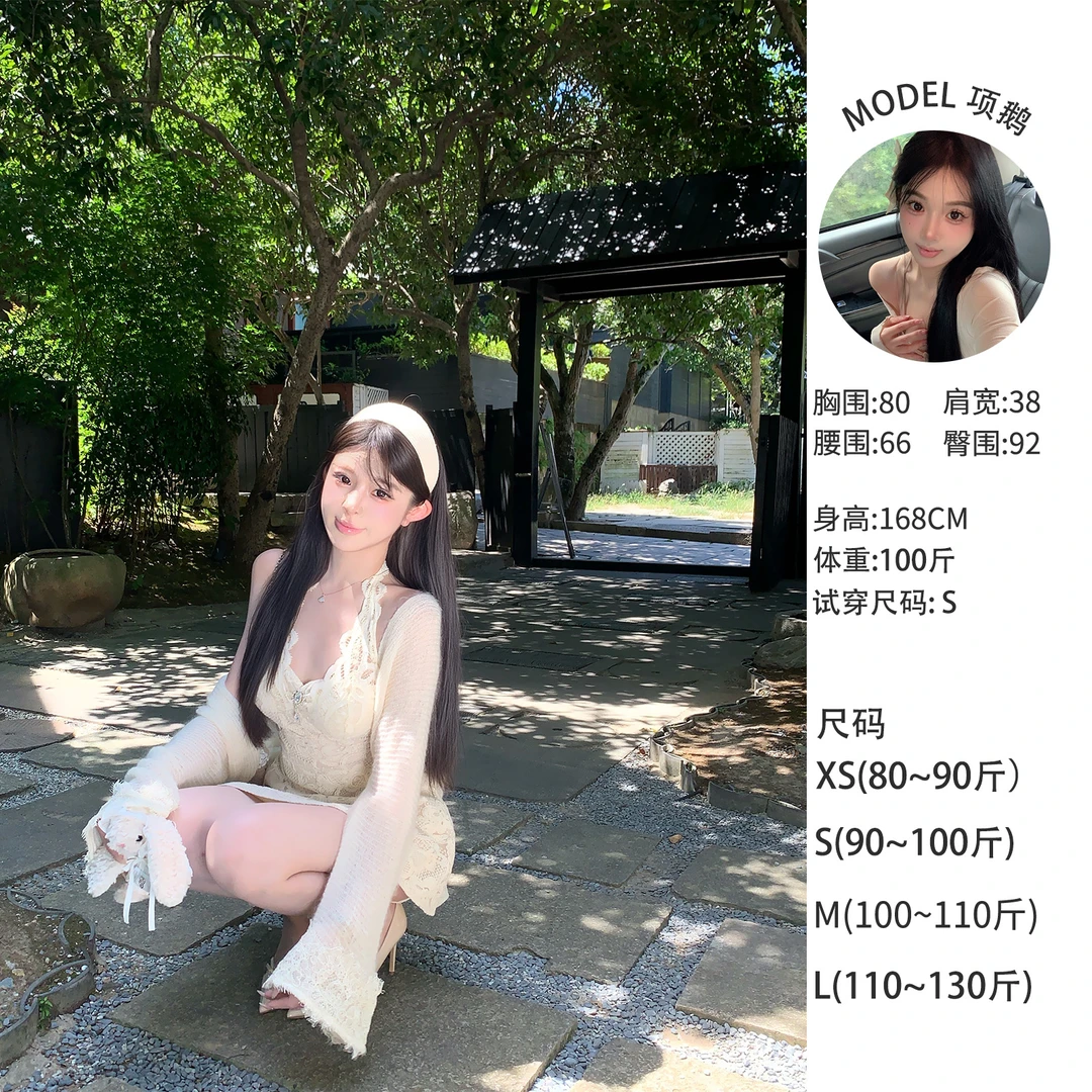 天鹅er 【白月漪梦】气质薄款法式纯欲连衣裙E25Q2764