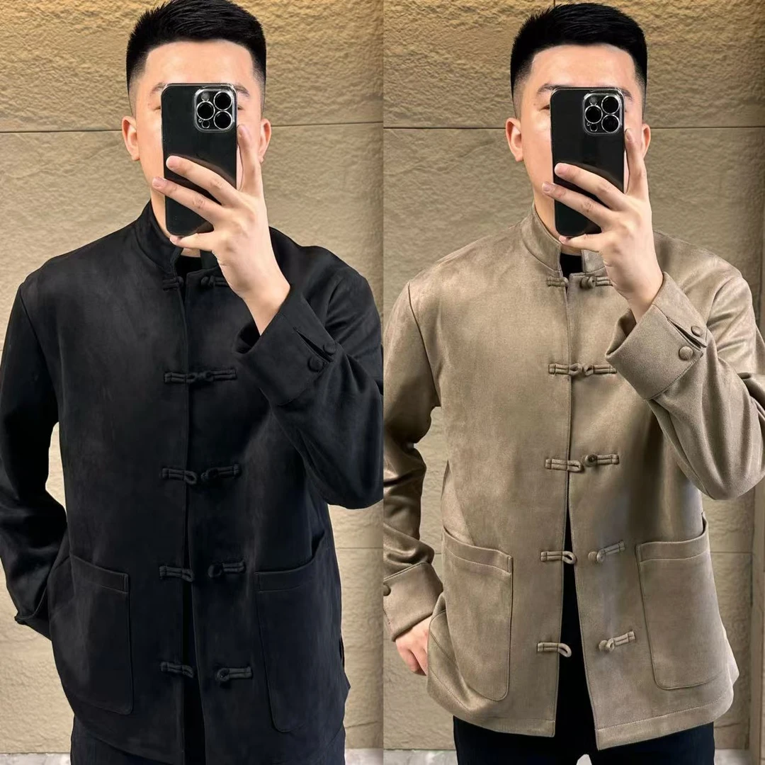 【态度】30861春季男士时尚新中式盘扣夹克外套