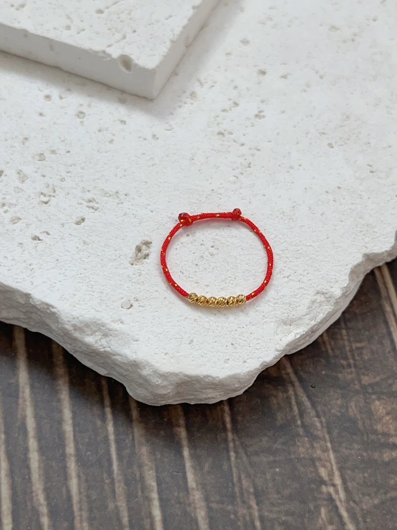 【灵兮珠宝】18K金编绳戒指戒圈