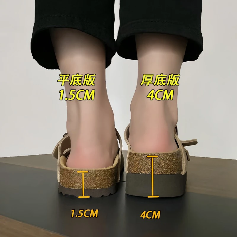 LeeCat Studio厚底博肯拖鞋女2025春夏新款勃肯凉鞋W2350026F