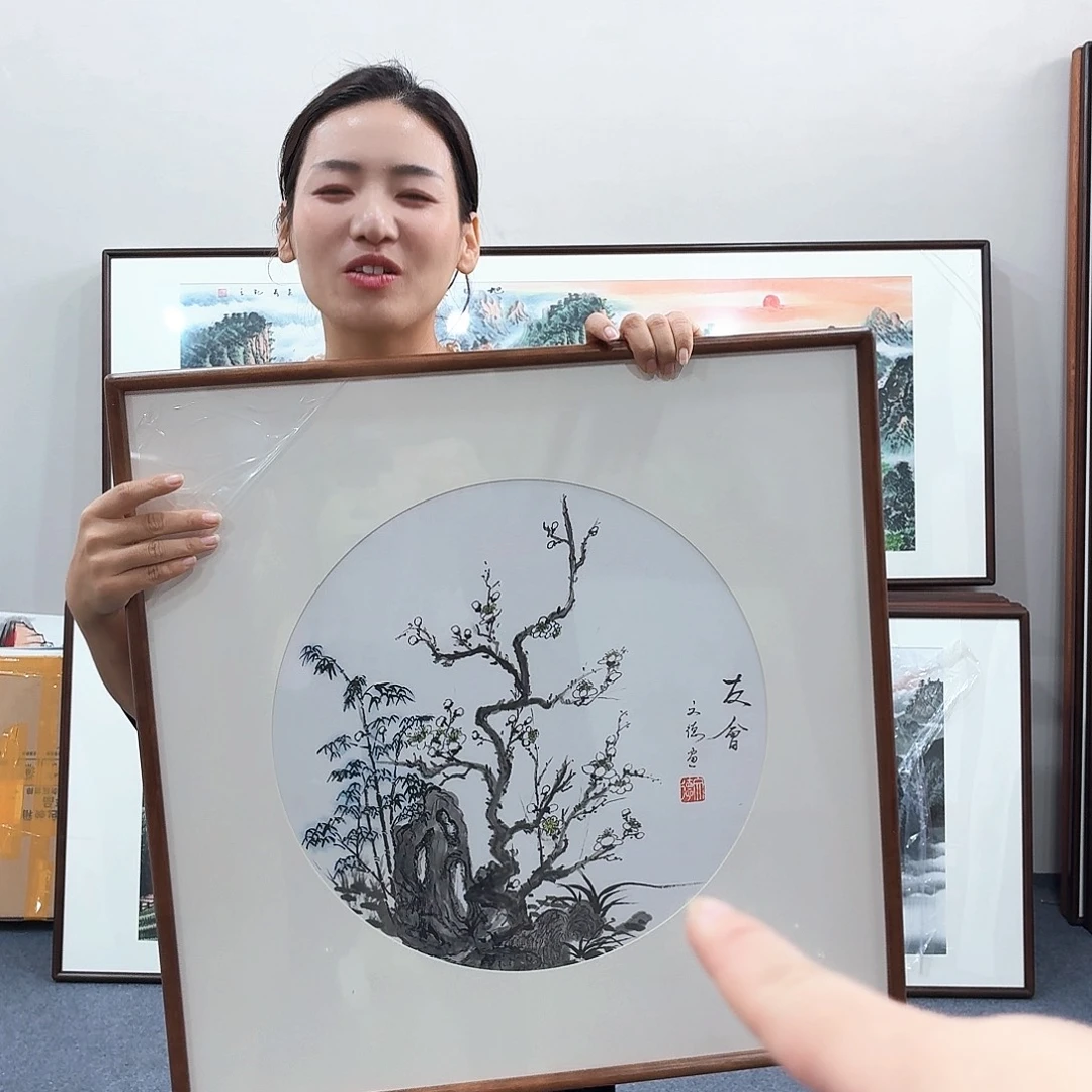 国画手绘作品60-60尺寸