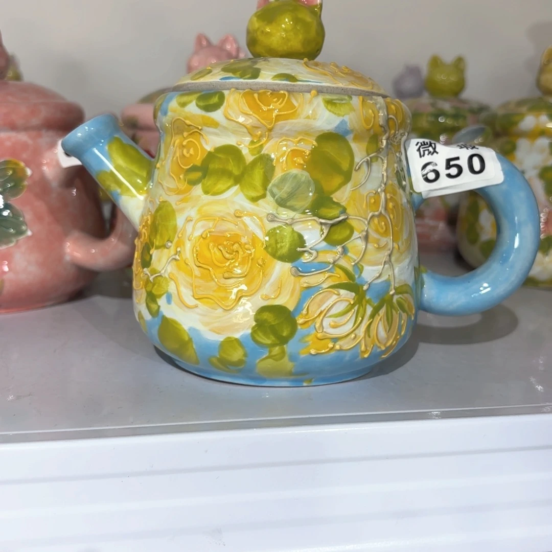 聂*梵景德镇手绘高温釉下彩陶瓷茶具