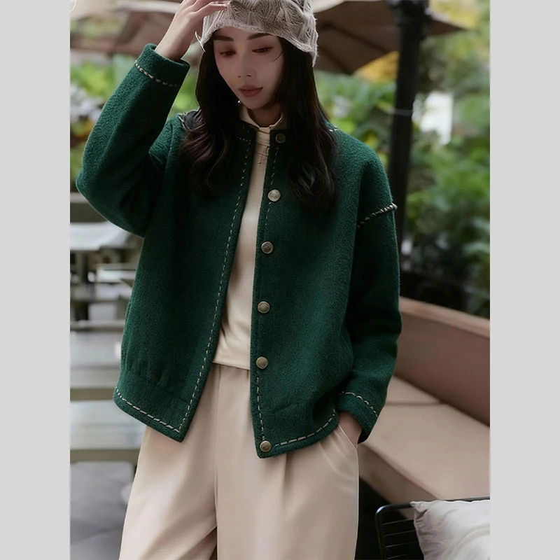 高级感巨好看小香风毛呢外套女2026冬季新款今年流行爆款短款大衣