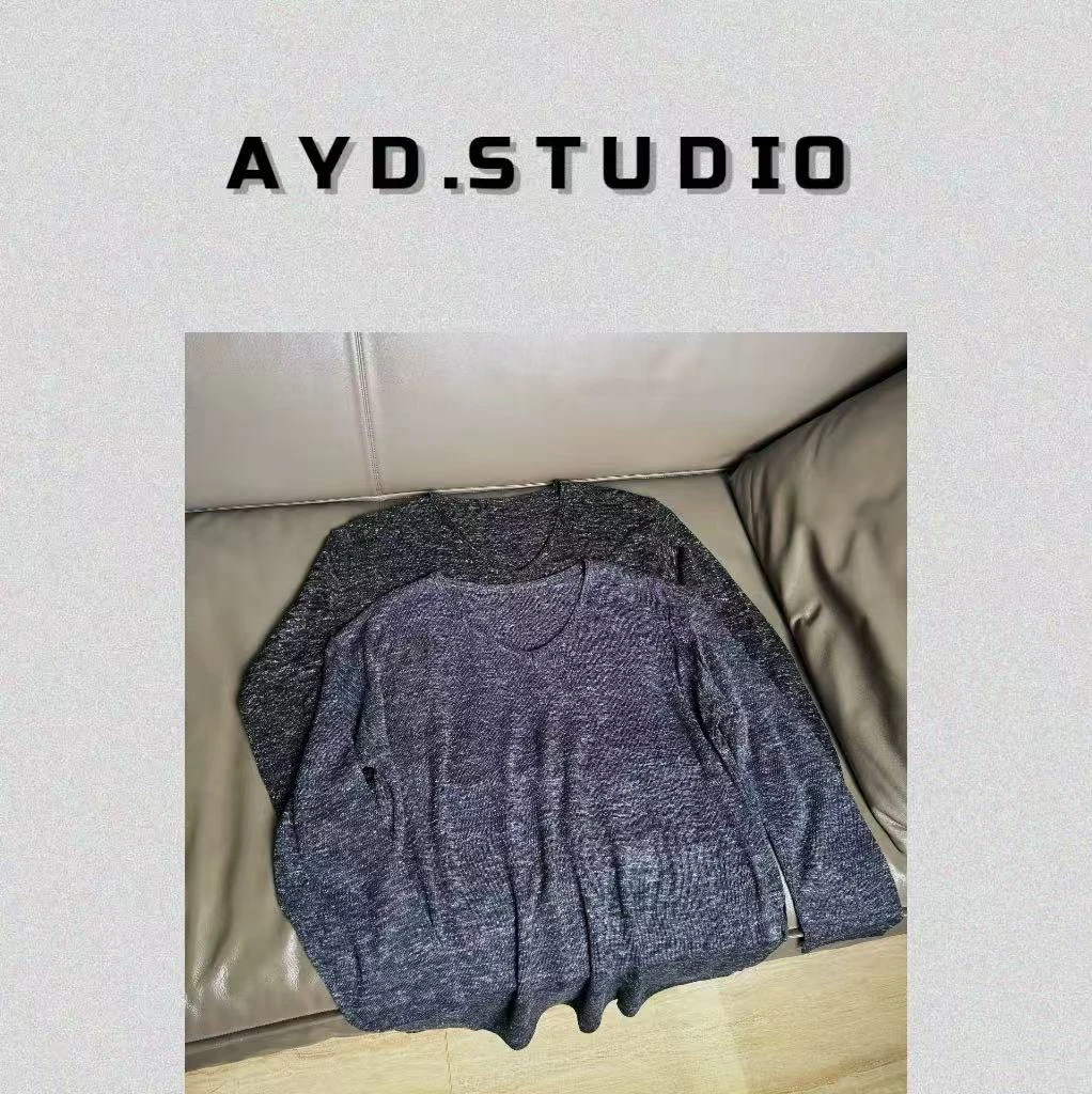 AYD.STUDIO春款时尚深V长袖上衣#8815