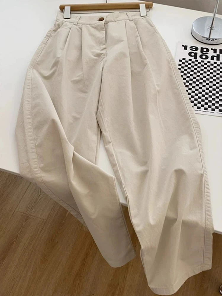 G8095#小个子九分阔腿工装裤2025新款夏季宽松薄款休闲哈伦山本裤