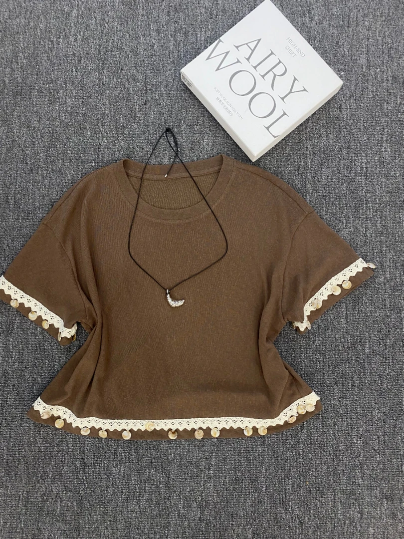 0719-33     女款百搭气质简约宽松夏季短袖  LQ/ZR  6852