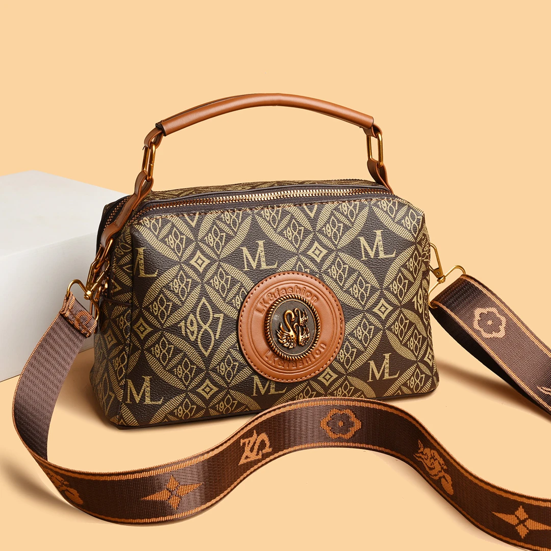 轻奢百搭潮流女士单肩斜挎包252-1987纹