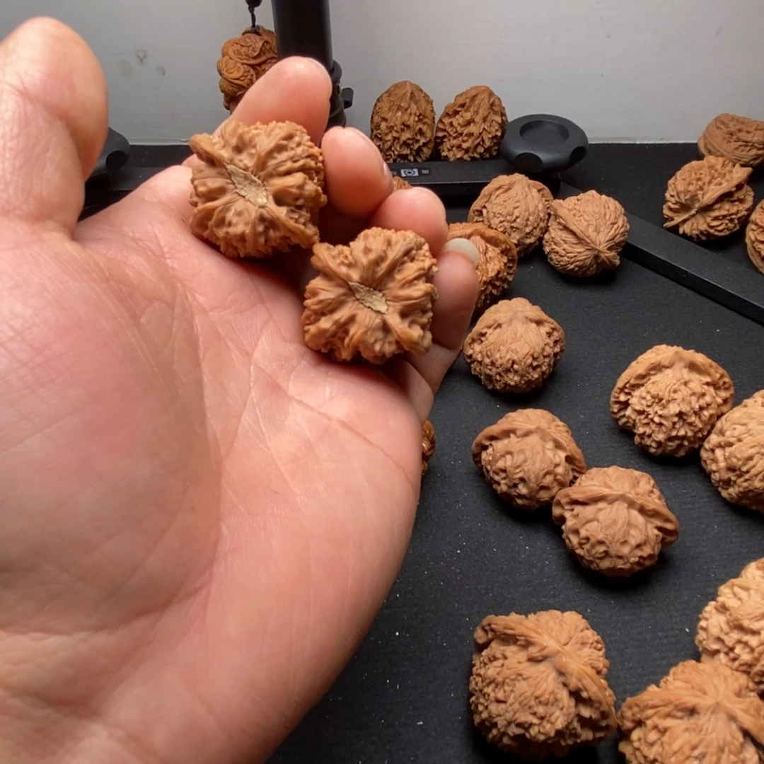 虎***壹桃核把件文玩核头