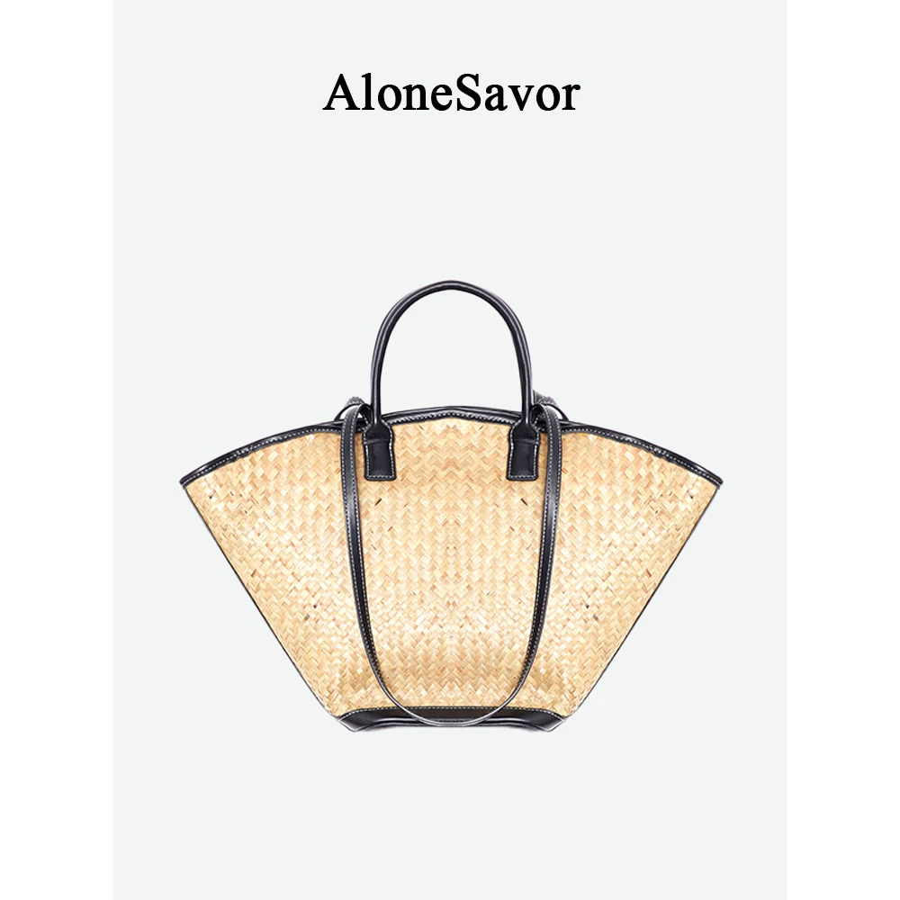 【ALONE SAVOR】度假休闲风百搭编织手提包B190