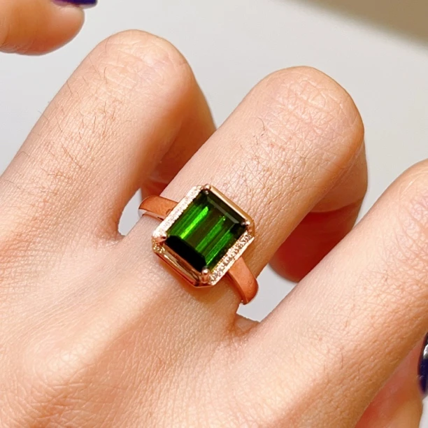 3.43ct 18k碧玺戒指3580