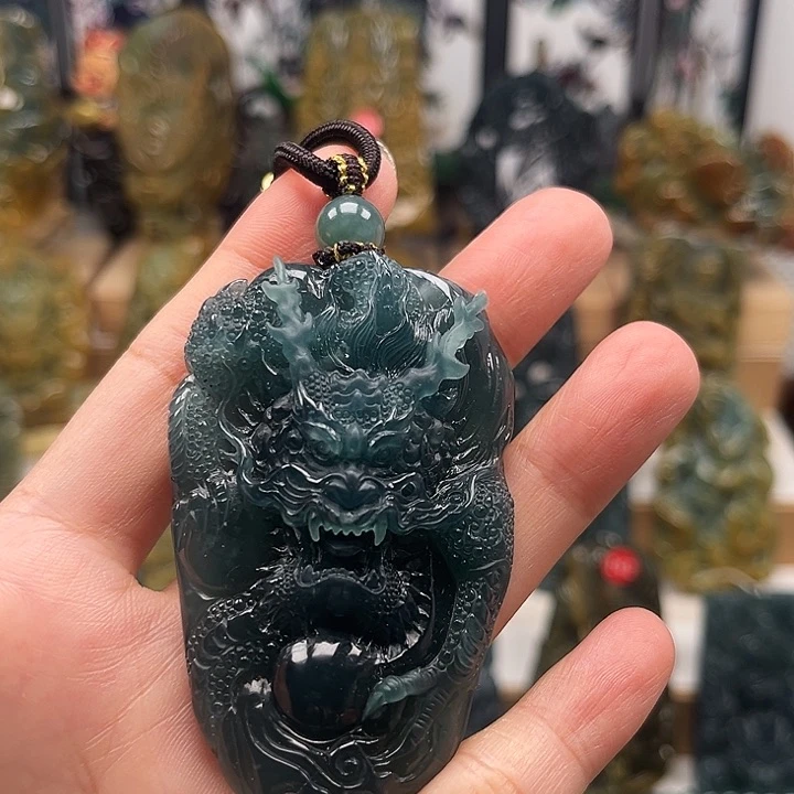 翡翠未镶嵌颈饰天然翡翠a货龙