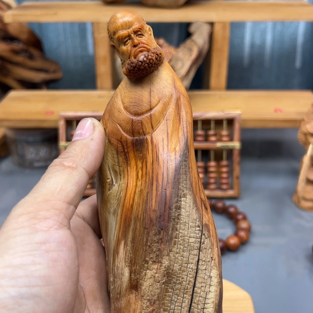 清***心木崖柏木摆件手把件