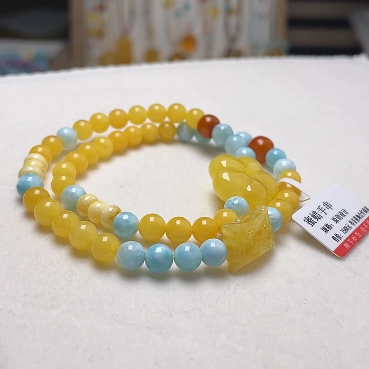 蜜蜡未镶嵌裸石蜜蜡手串