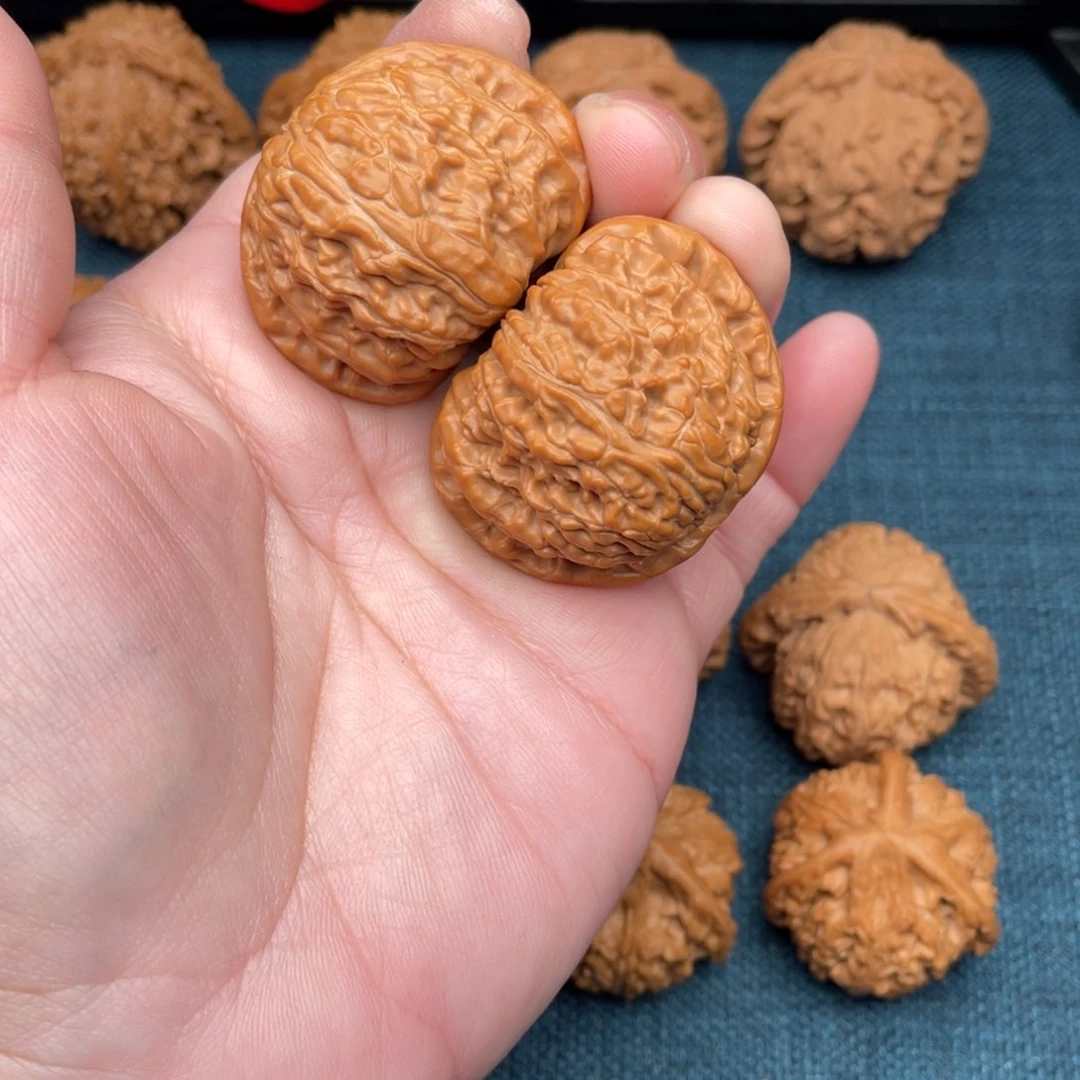 文玩核桃把件满肉白狮子42