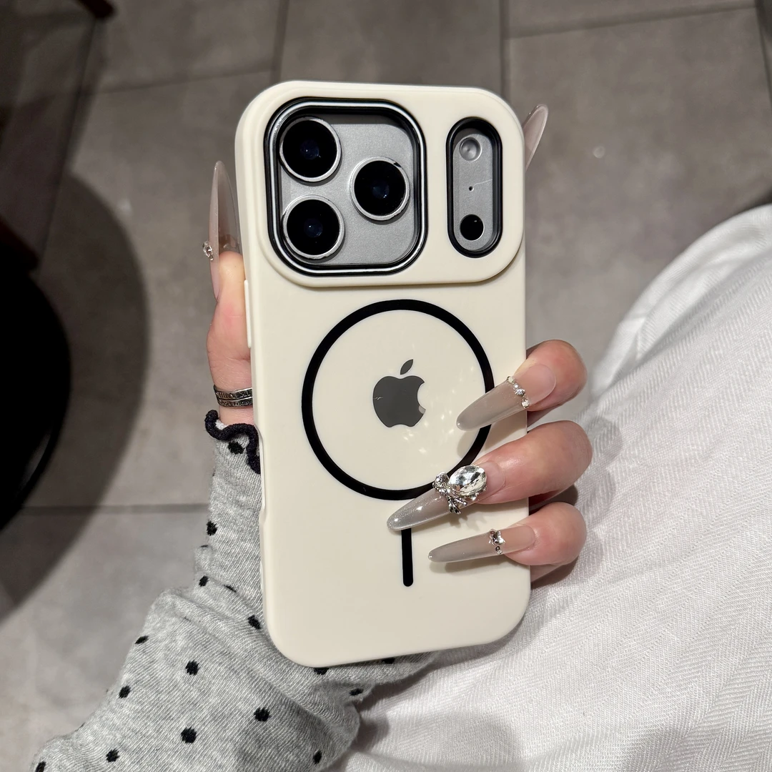 简约糖果马卡龙适用苹果16/17promax磁吸手机壳14/13/12/11女高级