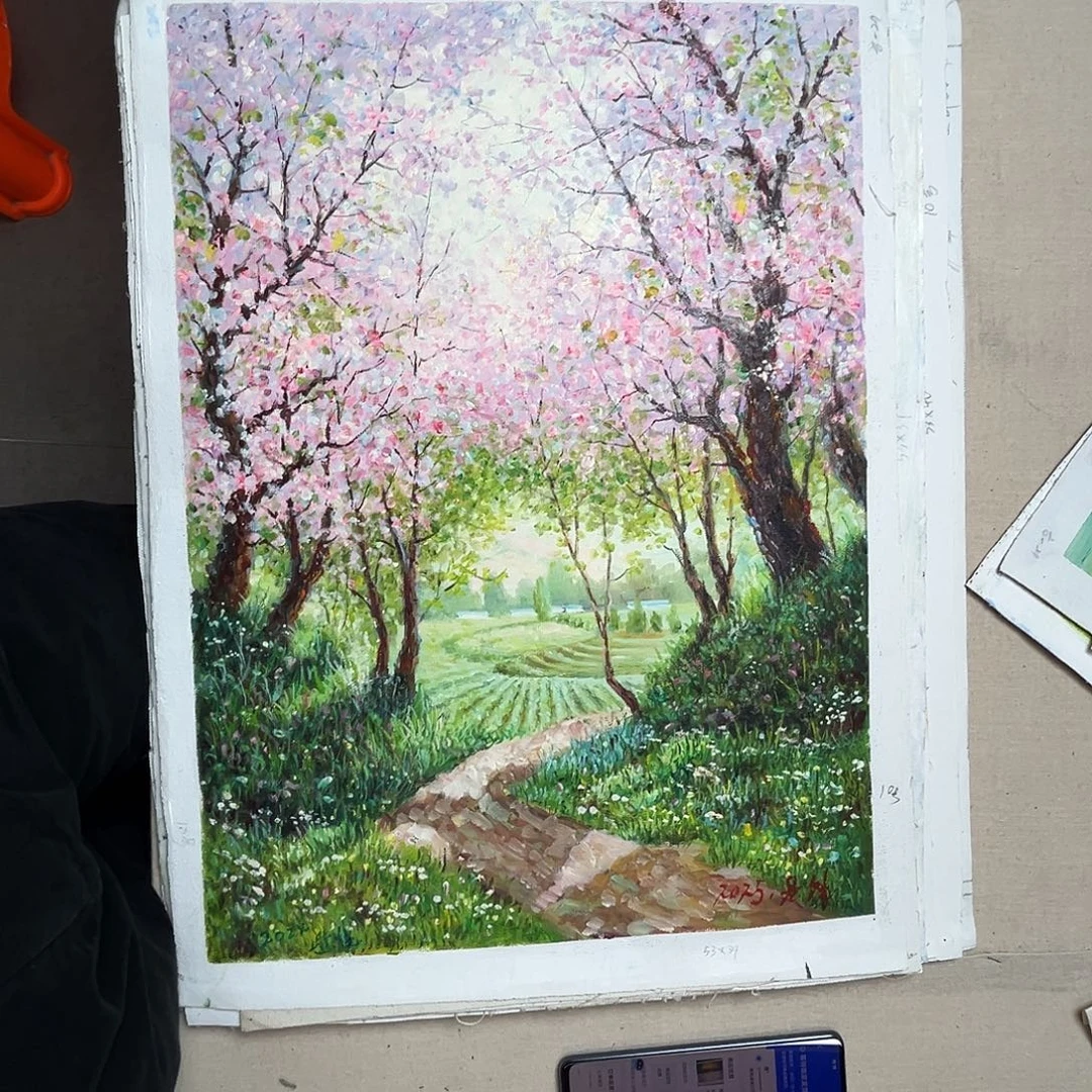 用***3油画朝鲜艺术家油画作品