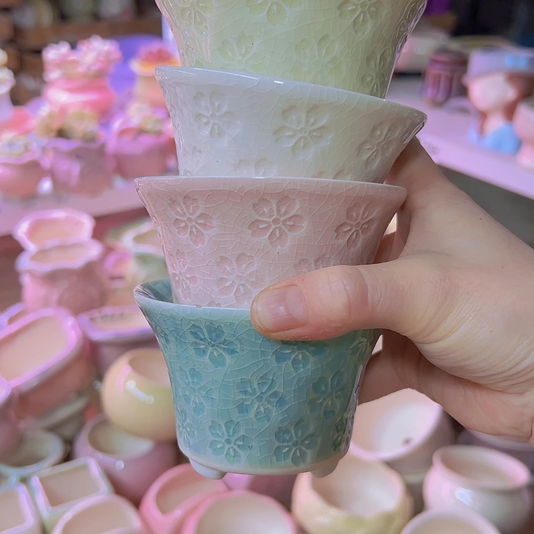 陶瓷花盆当场满12包邮