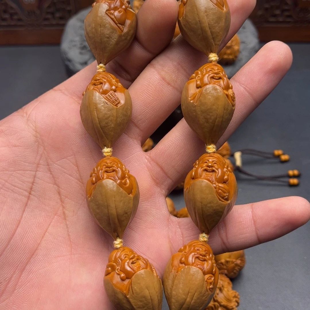 手串橄榄核包衣财神