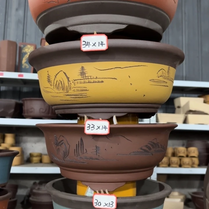 紫砂花盆100-4。