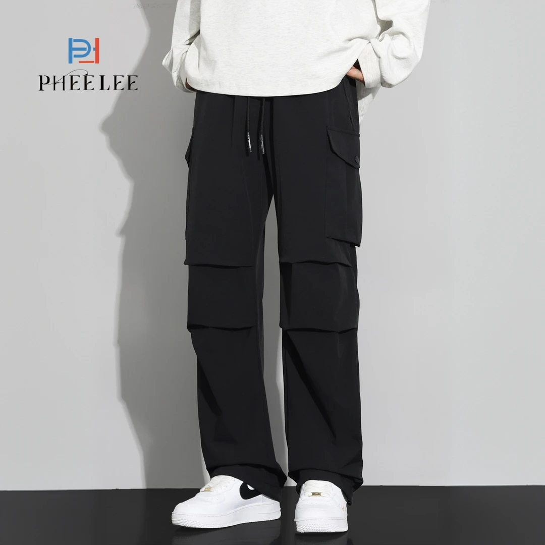 PHL四面弹褶皱感长裤男装休闲裤长裤高弹性大码男士百搭宽松运动