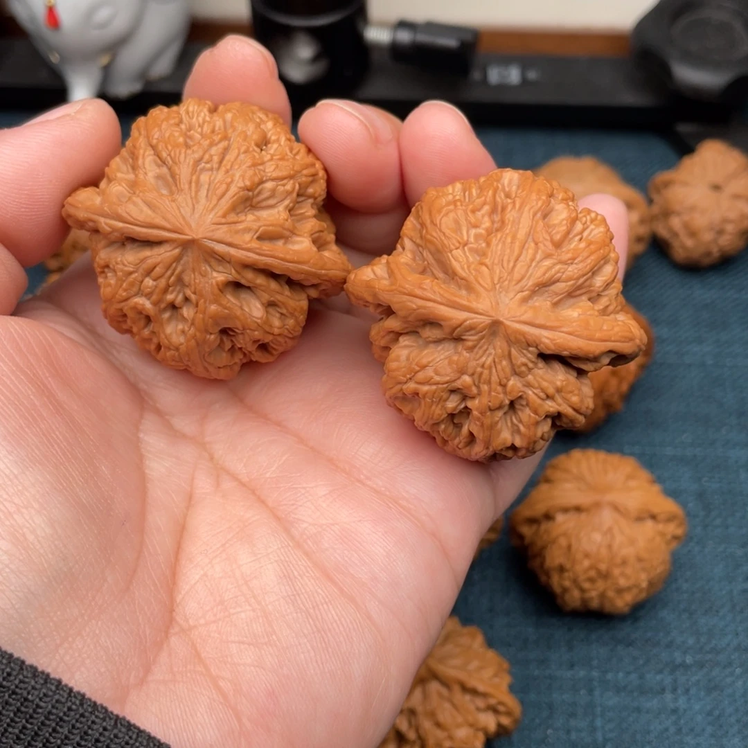 成***长把件文玩核桃全品大粗筋45