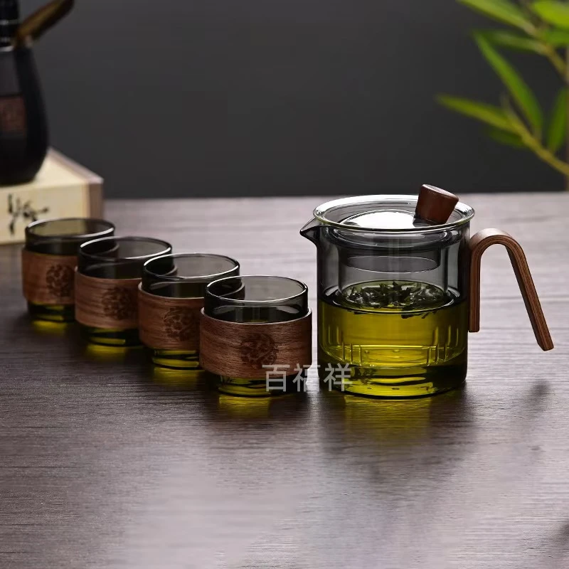 百福祥一壶四杯套装330ML家用便携户外旅行创意简约加厚隔热防烫