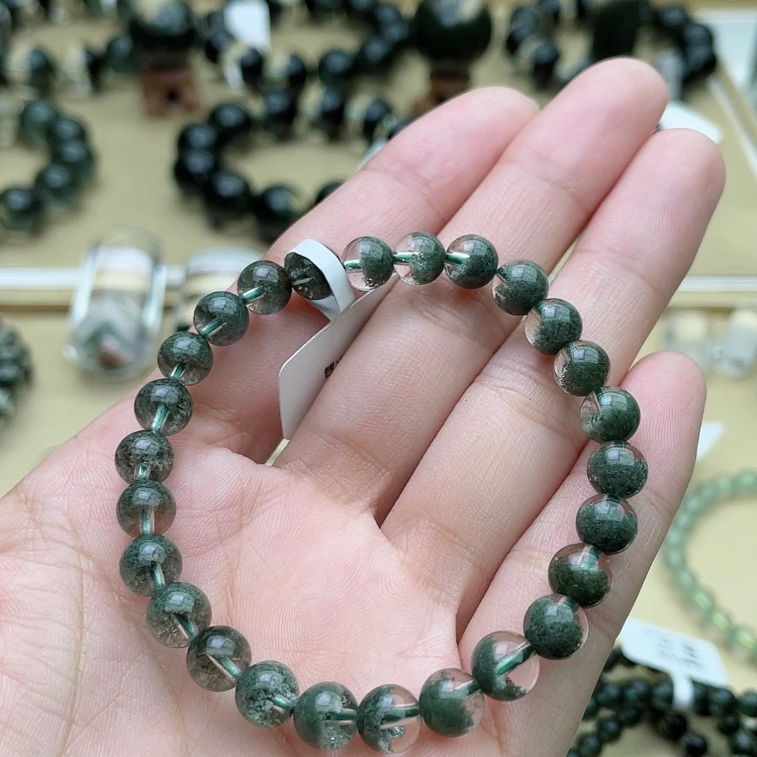 水晶颈饰未镶嵌绿幽灵聚宝盆手链