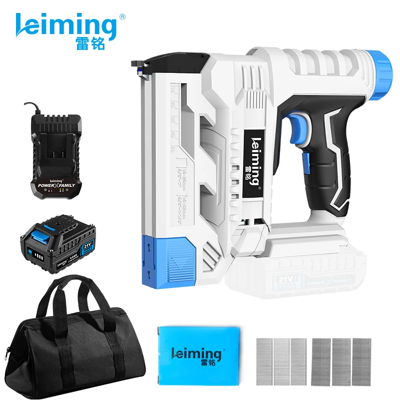 雷铭21V电动钉枪锂电打钉枪射钉器直钉U钉两用锂电木工打钉枪