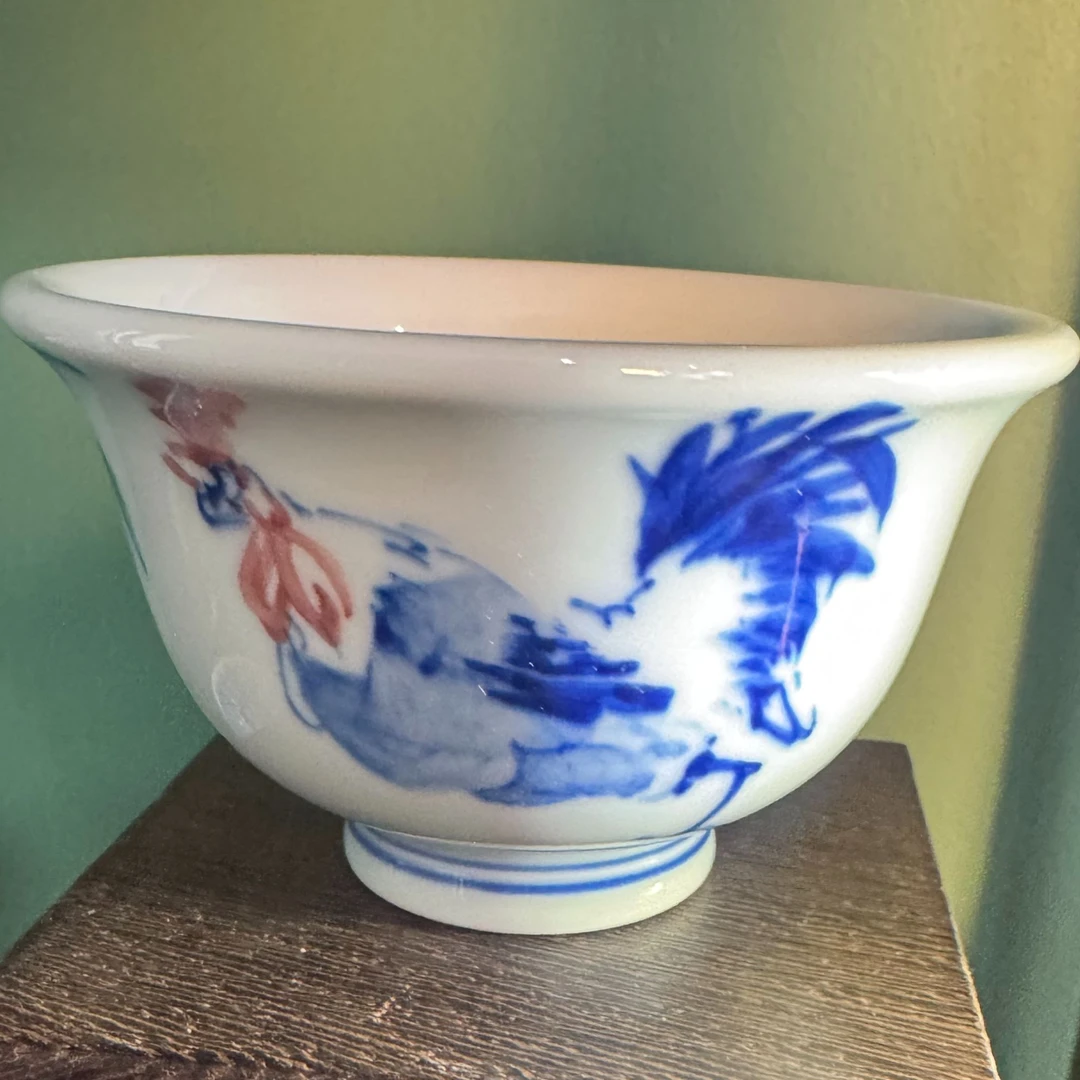景德镇精品青花斗彩写意大压手