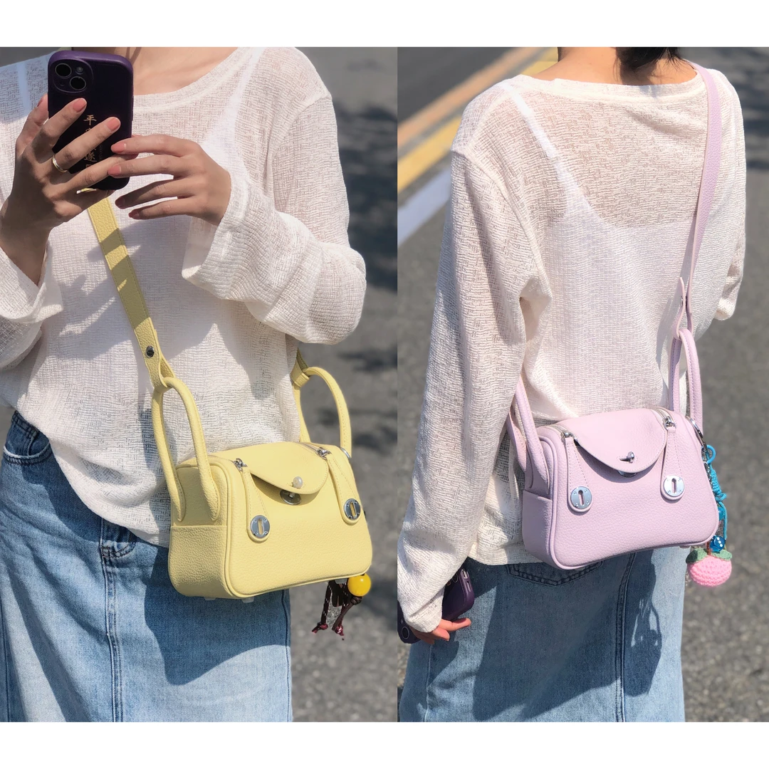 小号琳迪包mini医生包荔枝纹软皮包春夏简约单肩斜挎包手提包女包