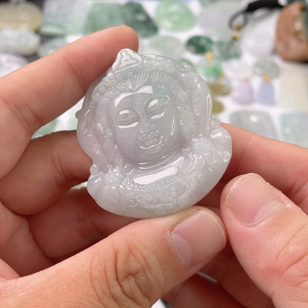 吊坠(不含链)未镶嵌翡翠观音头