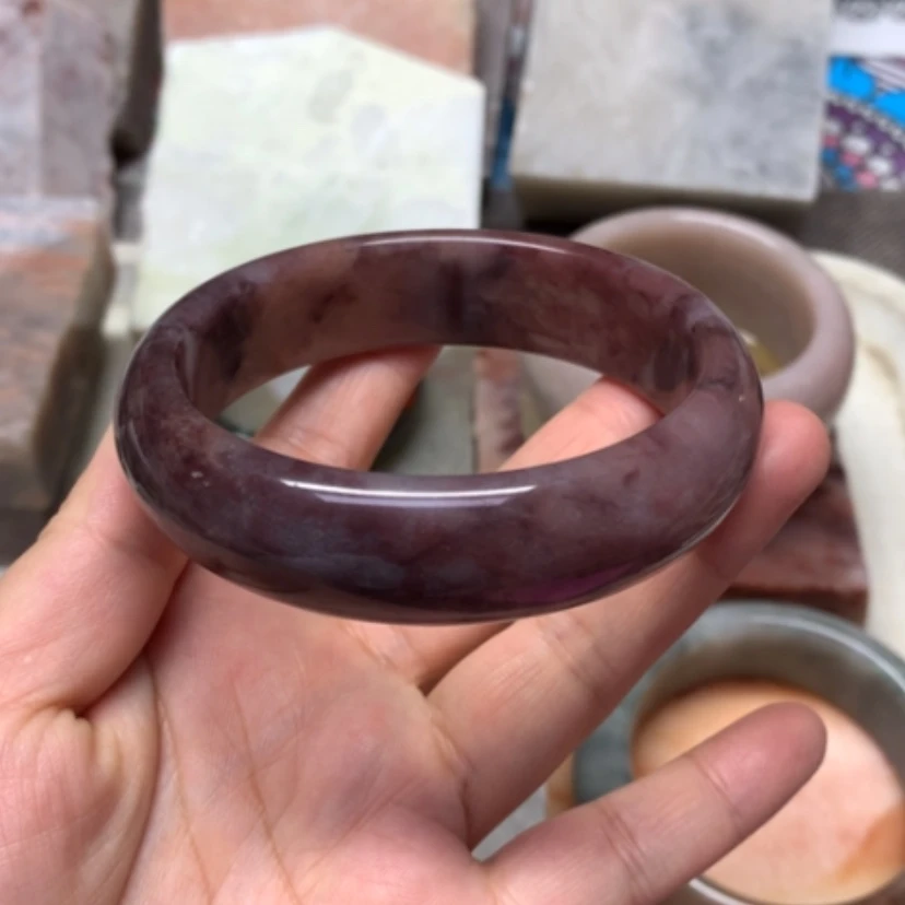 【闪购商品】未镶嵌手镯石英岩玉紫罗兰63