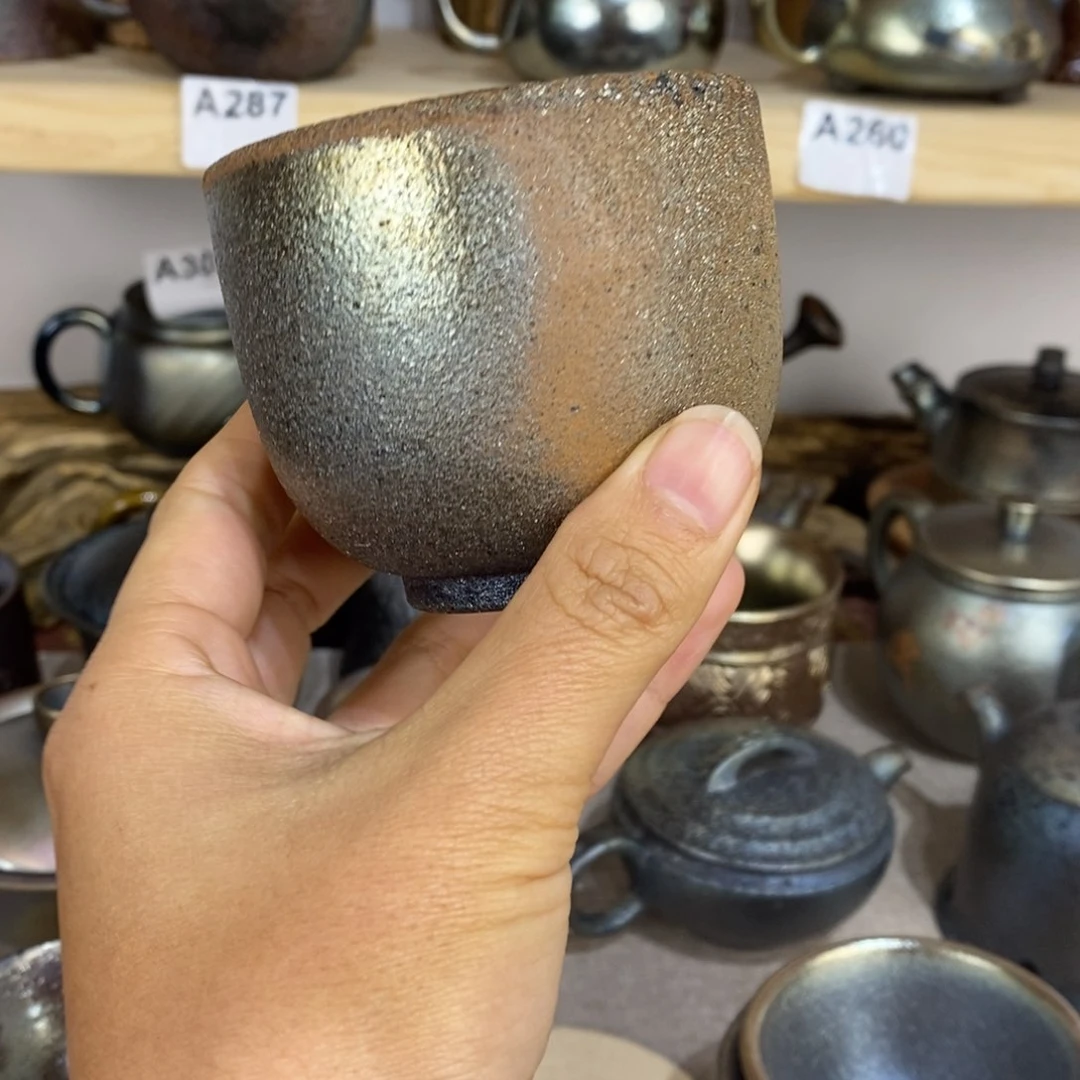 建水紫陶柴烧主人杯