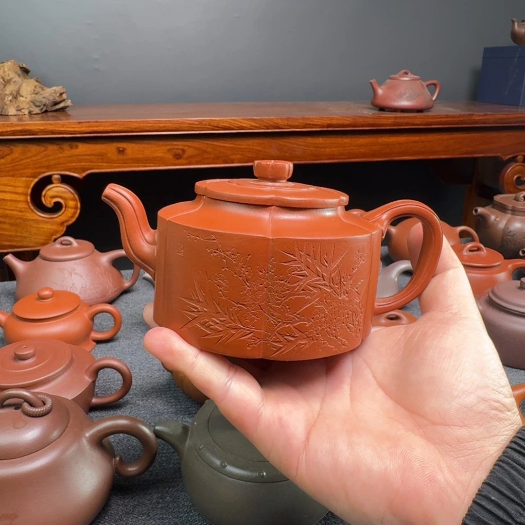 紫砂茶壶流一滴口水微瑕周盘